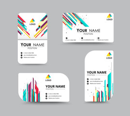 Abstract business card template with sample name position. city