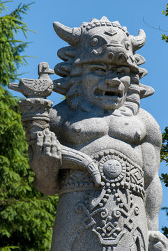 Statue of Radegast on Radhost, Beskydy, Czech Republic