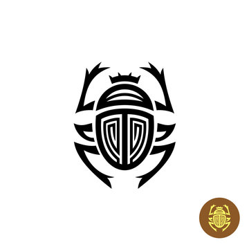 Scarab Tattoo Logo Vector Sign