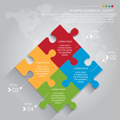 Business infographic element in 4 colours