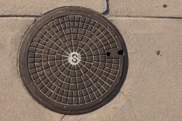 Man Hole Cover on Street