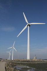 대한민국 안산 탄도항의 풍력발전소