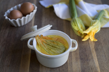 courgette flowers soufflé