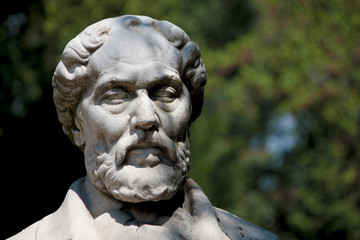 Obraz premium Giovanni Costa's bust in Gianicolo's Walks, Rome (Italy)