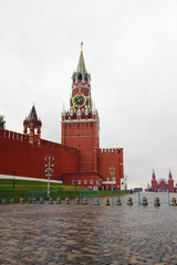 Fototapeta premium View of Red Square and the Spassky area..