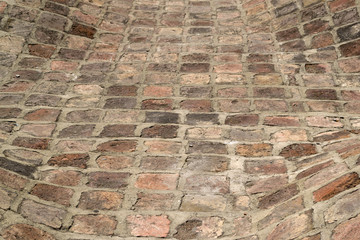 Terracotta tiles curved texture