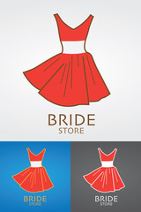 Bride Fashion Store Vector Design Logo