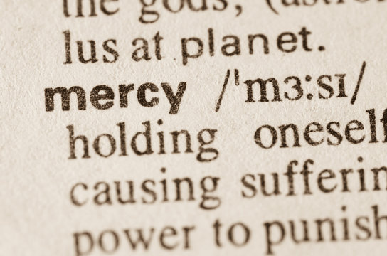 Dictionary definition of word mercy