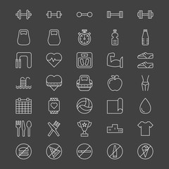 Sport or fitness icons