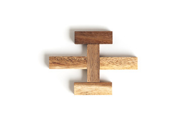 Abstract wood block