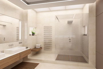 Fototapeta na wymiar 3D rendering of bathroom