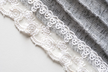 Lace decorated on cloth