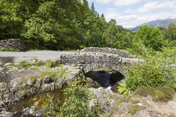 Ashness Bridge in Borrowdale. English Lake District. Cumbria. England. UK