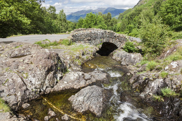Fototapeta premium Ashness Bridge in Borrowdale. English Lake District. Cumbria. England. UK