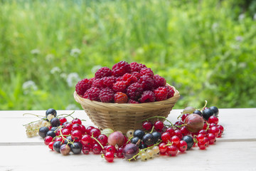 basket of raspberries