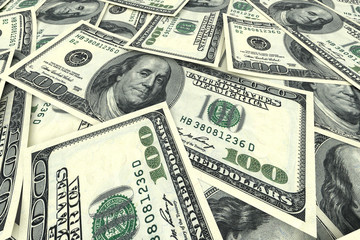 Money background from dollars