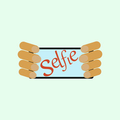 Simple image on the theme selfie.