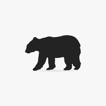 Simple icon, silhouette of a bear.