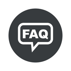 Round FAQ dialog icon