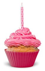 Cupcake, Birthday, Candle.