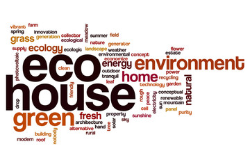 Eco house word cloud concept