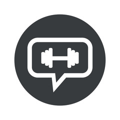 Round barbell dialog icon