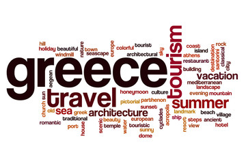 Greece word cloud concept