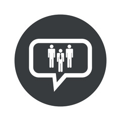 Round work group dialog icon