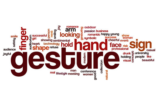 Gesture word cloud concept