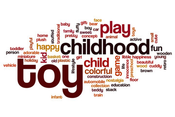 Fototapeta premium Toy word cloud concept