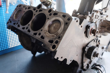 Working place at a repair garage