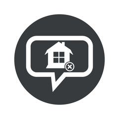 Round remove house dialog icon