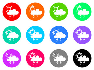  storm vector icons set