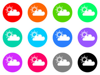 cloud vector icons set