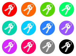 keys vector icons set