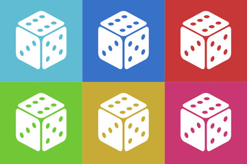 casino vector icons set