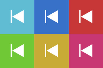 previous vector icons set