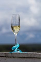 Photo Wedding glasses of champagne.