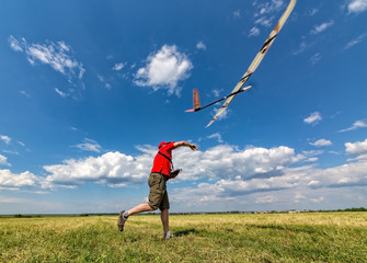Man Launches into the Sky RC Glider