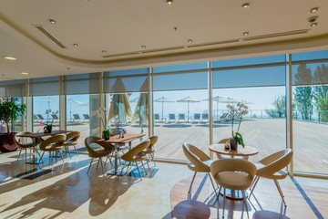 Interior of the modern restaraunt