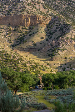 Campground in Wind River Canyon, Wyoming