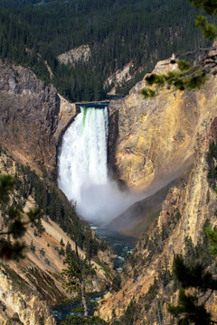 Lower Falls on the Yellowstone River inside Yellowstone National Park, Wyoming