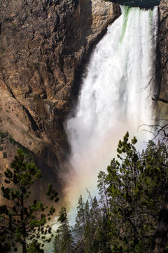 Upper Falls of the Yellowstone River inside Yellowstone National Park, Wyoming