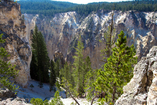 Grand Canyon of the Yellowstone River inside Yellowstone National Park