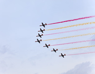 air show in the sky