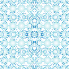 Seamless mechanics blue background