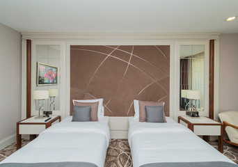 Hotel room with modern interior