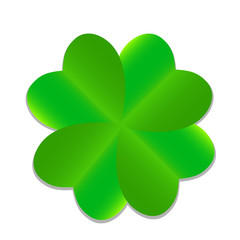 Four-leaf Green Clover. Vector Illustration.