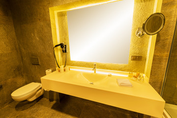 Modern elegant sink in bathroom