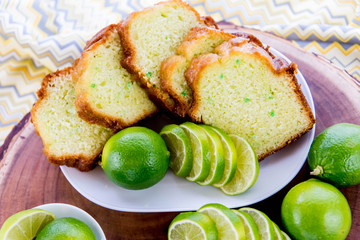 fresh baked key lime pudding cake